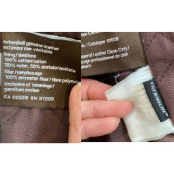 Danier Black Leather Jacket Thermolite Lining Size L Classic Moto Bomber Style - Picture 10 of 16